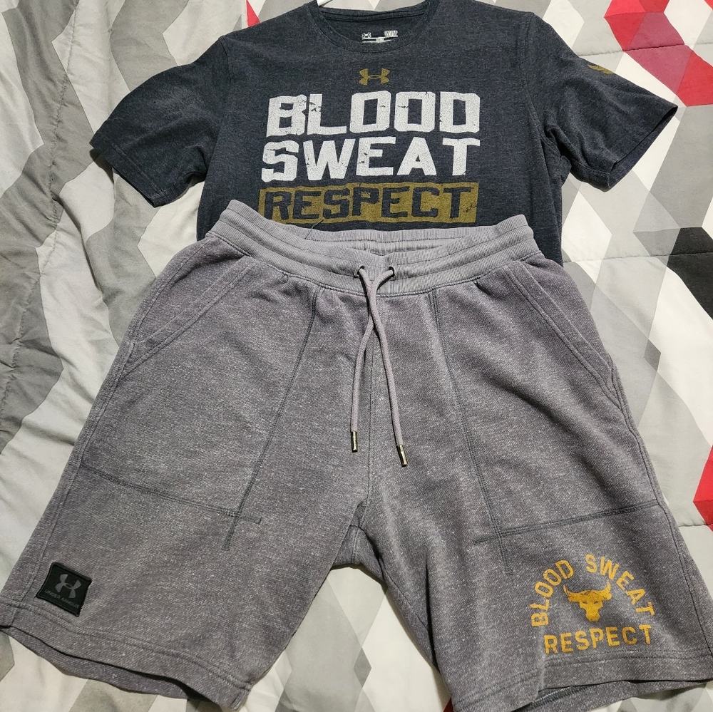 Bundle of Men's UA Project Rock Shirt and Shorts